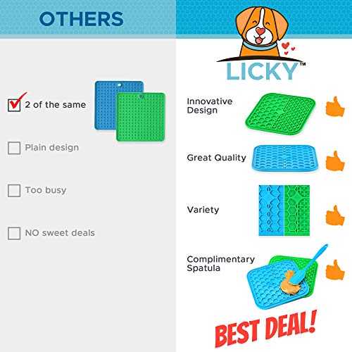 LICKY Dog Peanut Butter Lick pad Dog Licking mat Slow Feeder Dog Slow Feeding mat licky