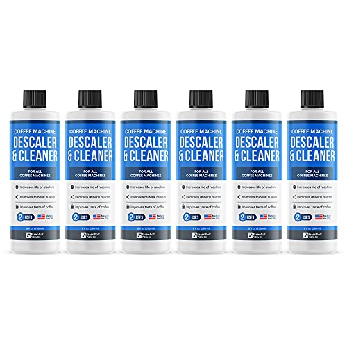 Universal Descaling Solution (6 Pack / 12 Uses), Designed for Keurig, Ninja, Nespresso, Delonghi and All Single Use Coffee and Espresso Machines, Coffee Machine Descaler Made in the USA