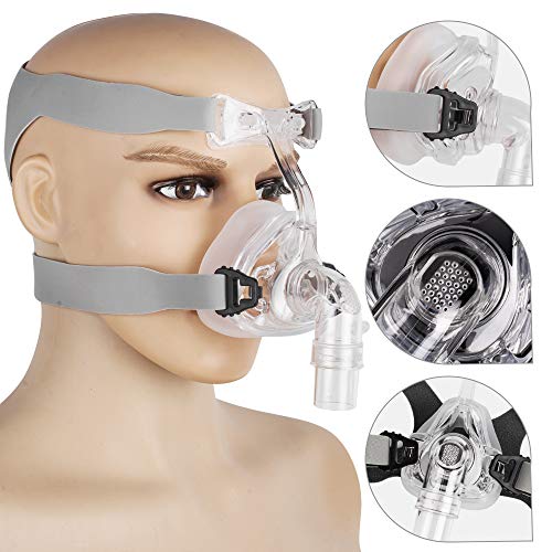 Nose Breathing Mask, IXAER Masks for C-Pap Mask Interface Sleep&Snore Strap with Adjustable Straps Headgear (L)