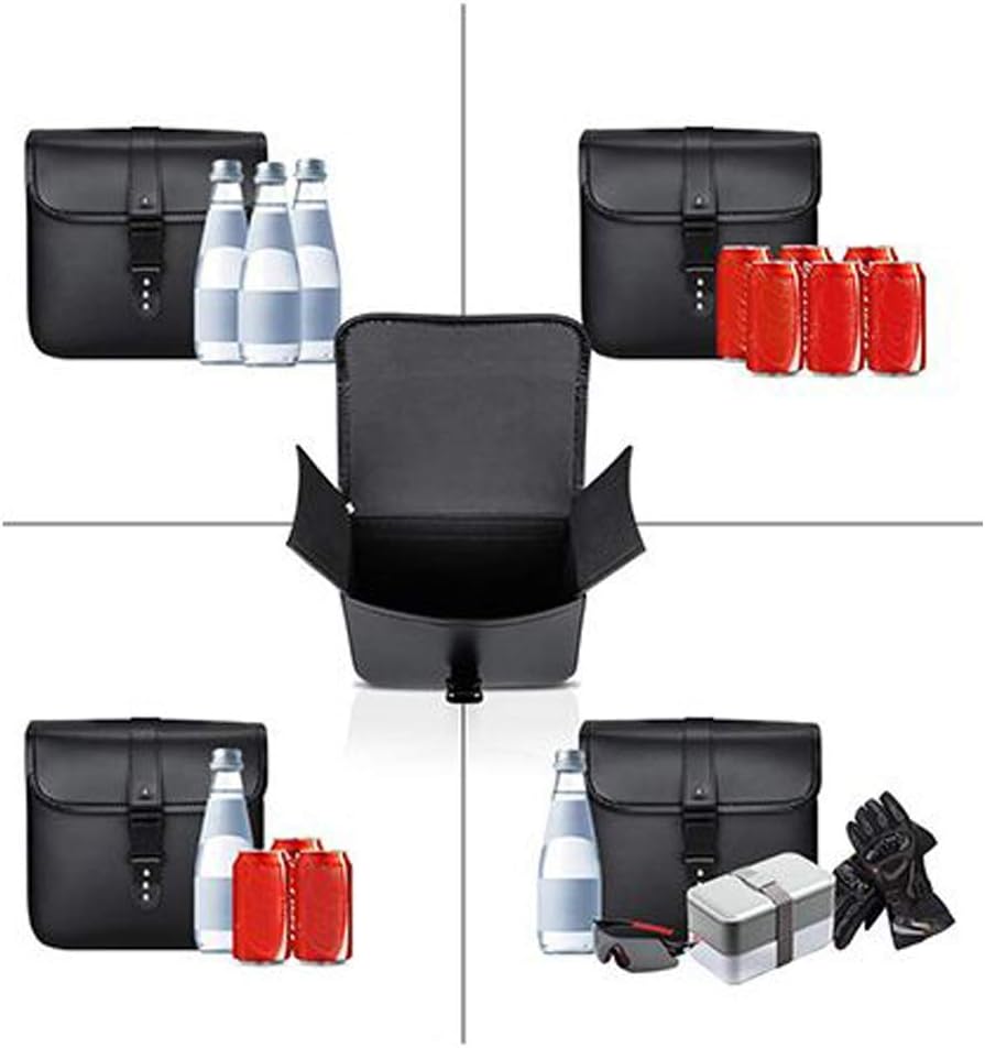 Saddlebags For Motorcycle Universal Leather PU Waterproof Saddlebags Softailfor Scooter Honda Suzuki Yamaha HD Street Sportster: Automotive