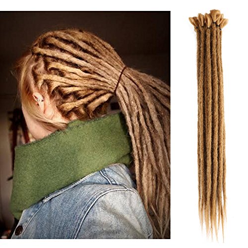 Dreadlocks Extension 20 Inch 12 Strands Handmade Dreads Synthetic Dreadlocks Crochet Braiding Hair Soft Faux Locs Fashion Reggae Hair (#27)