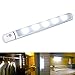 ECHENG Motion Sensor Night Light, Battery Powered Wireless LED Motion sensor Light Bar With Magnetic Strip 5 LED DIY Stick On Anywhere Indoors, Safe for Kids, Auto On/Off for Closet, Bathroom (White)