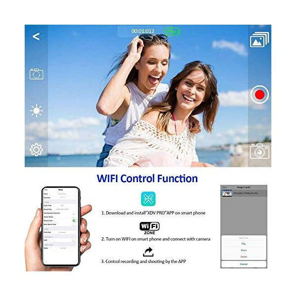 BSLBBZY 4K-Videokamera, Camcorder, digital, Vlogging, Camcorder, 7,6 cm (3 Zoll), Touchscreen, Nachtsicht, WiFi-Kamera… – Bild 7