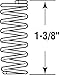 Prime-Line SP 9707 Compression Spring, Spring Steel Construction, Nickel-Plated Finish, 0.072 GA x 9/16 In. x 1-3/8 In. (2 Pack)
