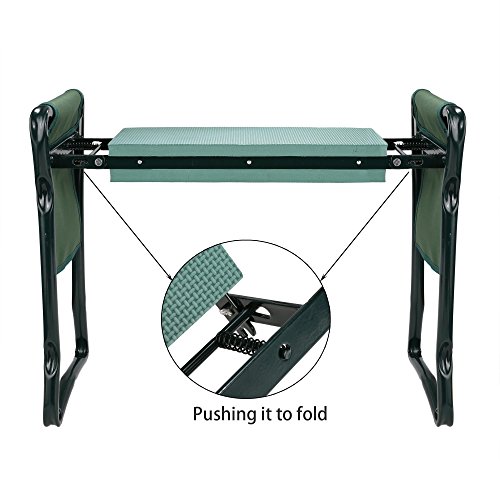 Elever Folding Home Garden Seat Kneeler Kneeling EVA Foam Padding Rest Outdoor Lawn Beach Chair With Tool Pouch