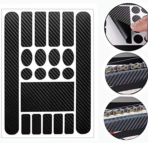 QiliLuck Bicycle Frame Stickers Chainstay Protector Bicycle Decal Stickers For Mountain Bike Chain Protective Road Bike Folding Frame(Carbon Fibre)