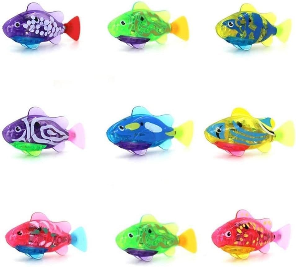 DPWOUM 1Pc Colorful Interactive Swimming Electric Fish Toy for Indoor Cats Play for Cat with LED Light, Cat Enrichment Electronic Cats Stuff Kitty Exercise Toy，Catnip Toys