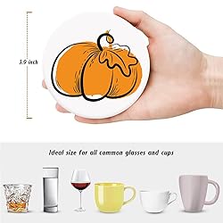 Fall Drink Absorbent Coasters with Holder Set of