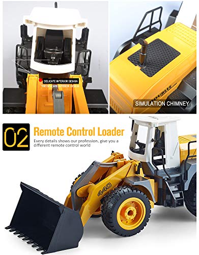 DOUBLE-E-RC-Front-Loader-8-Channel-Full-Functional-RC-Bulldozer-Truck-Electric-Remote-Control-Tractor-with-Lights-Sounds