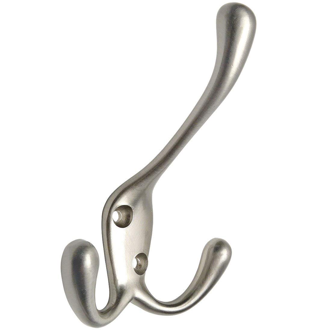 Designers Impressions 58005 Satin Nickel Heavy Duty Coat & Hat Hook - 10 Pack