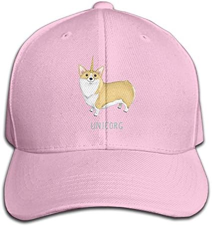Cute Unicorn Corgi Adjustable Baseball Caps Unstructured Dad Hat 100% Cotton Pink