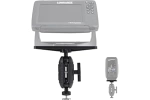 HITORHIKE Kayak Fish Finder Mount Fit Most of Kayak Track Mounts with Ball Base 2 High-Strength Universal Plates Holds up to 9" Electronics Compatible with Garmin Lowrance Humminbird