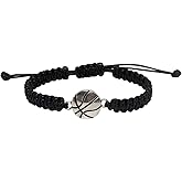 Kavfeeo Basketball Bracelet-Unisex Charm Bracelet - Adjustable Friendship Bracelet Basketball Gifts Sports Bracelets Basketballs Jewelry