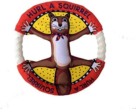 Soft Dog Frisbee Rope Ring Toy, Assorted Animal Flying Dog Disc, Small, Hurl a Squirrel