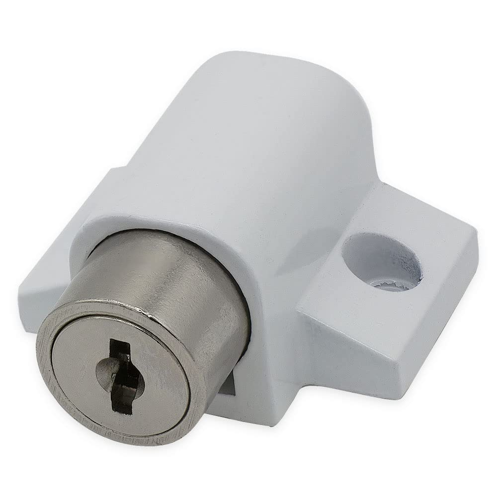 Sliding Patio Door Locks. Security Bolt / Catch for Windows or Doors - White