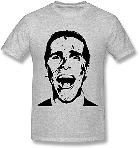Anotolate American Psycho HD VECTOR Cotton For Male Gray Short Sleeve Tee Shirt