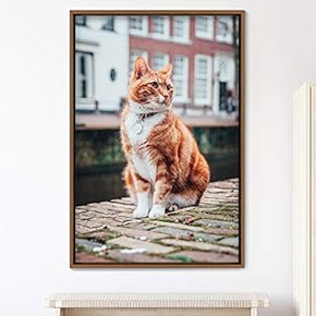 signwin Framed Canvas Wall Art Cat Animals Cat...