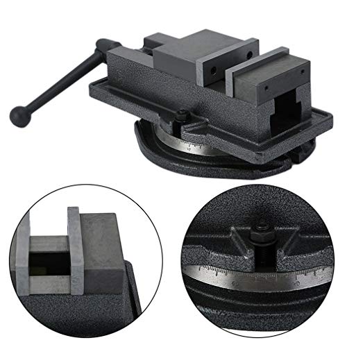 Simoner Lock Down Milling Machine Vise, High Precision Milling Vice - 4/6-Inch Jaw Width - Drill Press Vise, Milling Drilling Machine Bench Clamp Clamping Vice With Base (4'')