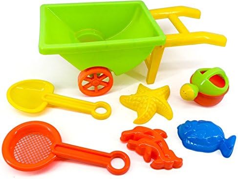 7-Pieces Beach Sand Toys Set Including Large Trolley