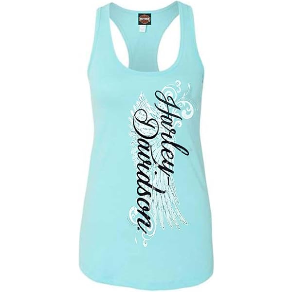 Harley Davidson & Laconia タンクトップ S Harley-Davidson Women's Distressed Sketchy Sleeveless Tank Top