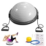 Sportneer Balance Ball Trainer For Yoga Fitness Strength Exercise Workout with Air Pump, Resistance Bands