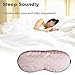 MSSilk Sleep Eye Mask- Smoothing Mulberry Silk- Adjustable Elastic Strap- Lightweight- with A Bonus Pair of Earplug in a Carry Pouch (Light Pink with White Dots)