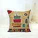 Life365 Cotton Linen Square Throw Pillow Case Decorative Cushion Cover Pillowcase Merry Christmas Christmas Gift for Sofa 18 