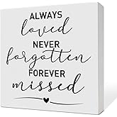 Memorial Gifts for Loss of Loved One, Sympathy Remembrance Bereavement Condolence Gifts for Loss of Mother Father Son Daughter Wife Husband, Memorial Desk Decor Wooden Box Sign, Always Loved