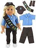 Girl Scouts Brownie Pant Outfit Costume Set for Dolls. - Fits 18