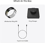 Ultrahuman Ring AIR Space Silver Size 11 Smart Ring Sleep Tracking view 8
