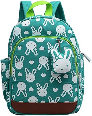 Baby Toddler Safety Harness Backpack,Kids Anti Lost School Bookbags Child Rucksack Backpack Nursery Preschool Shoulder Bags, Lovely Rabbit (1-5 Years Old)- Green
