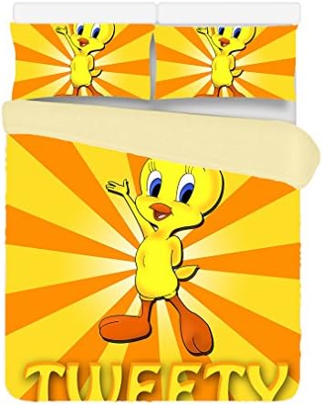 Custom Tweety Bird 3 Piece Duvet Cover Bedding Set Twin Size 160x210CM