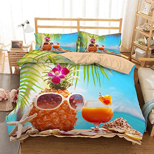 REALIN Summer Beach Bedding Beach 