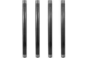 GeilSpace 1" × 18" Heavy Duty Pre-Cut Grey Metal Pipe, Industrial Steel Fits Standard One Inch Threaded Pipes and Fittings - Vintage DIY Industrial Furniture (1" x 18", Grey)