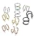 Jstyle 10 Pcs Mens Womens Stainless Steel Ear Cuff Earrings Cartilage Earrings Hoop Lip Ring Clip On Non-Pierced