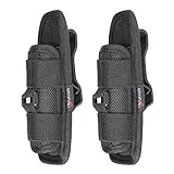 ULTRAFIRE Flashlight Holster, Baton Holder,Nylon Duty Flashlight Holder Belt Carry Case for Tactical Flashlights, 2 PCS