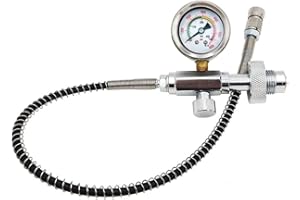 VaVoger G5/8 Thread Air Rifle Fill Station PCP Charging Adaptor with 20 inch Hose for Paintball PCP SCBA Diving Cylinders 0-6000 PSI Filling Station