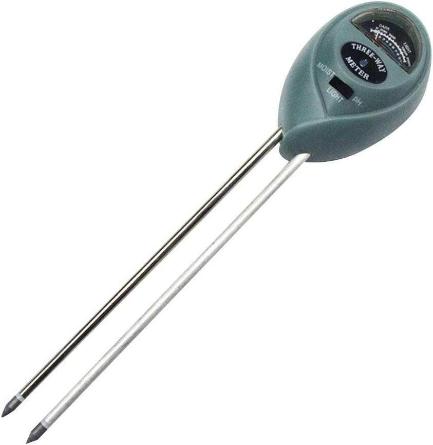Liveday 1 Pcs 3 in 1 Soil pH Meter Soil Tester Water Moisture Light PH Test Meter for Garden Plant Seeding Indoor Outdoor