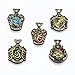 endtry Harry Potter Merchandise Gifts Mini Wand Set and Hogwarts House Badge with Keychain Necklaces Kids Toys