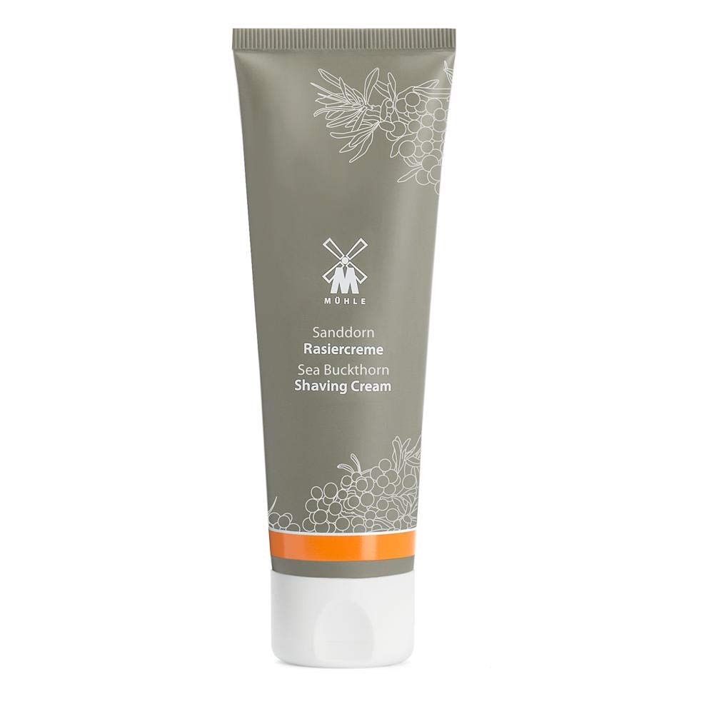 MÜHLE Sea Buckthorn Shaving Cream Tube | creates a rich lather for a smooth shave | luxury shave cream to soften & moisturise| 75ml