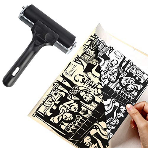 Tape Roller Rubber Roller for Printmaking Wallpapers Stamping Gluing Application (3.8) - Thumbnail 5