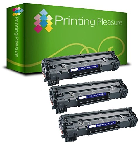 Printing Pleasure 3 Compatible Laser Toner Cartridges for HP Laserjet Pro MFP M225 M125 M126 M127 M128 M201 M202 Series | CF283A 83A