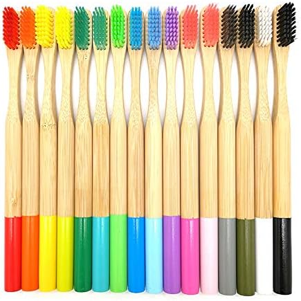 Deluxe - 100% Natural Bamboo Toothbrush ECO Friendly BPA Free Biodegradable (Pink)