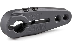 ZMHOBBY Clamping 25T Servo Horn Steering Servo Arm 7075 Aluminum for Futaba NHX Power HD Protek Savox NSDRC RC Crawler Electric Car Buggy Monster Truck (25T 24mm)