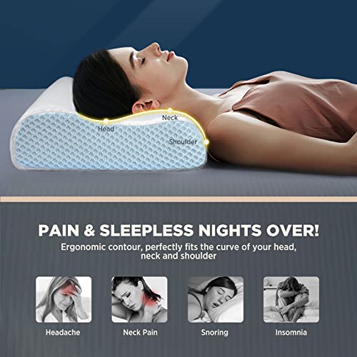 Osteo Adjustable Memory Foam Pillow with 6 Available Height, No Smell