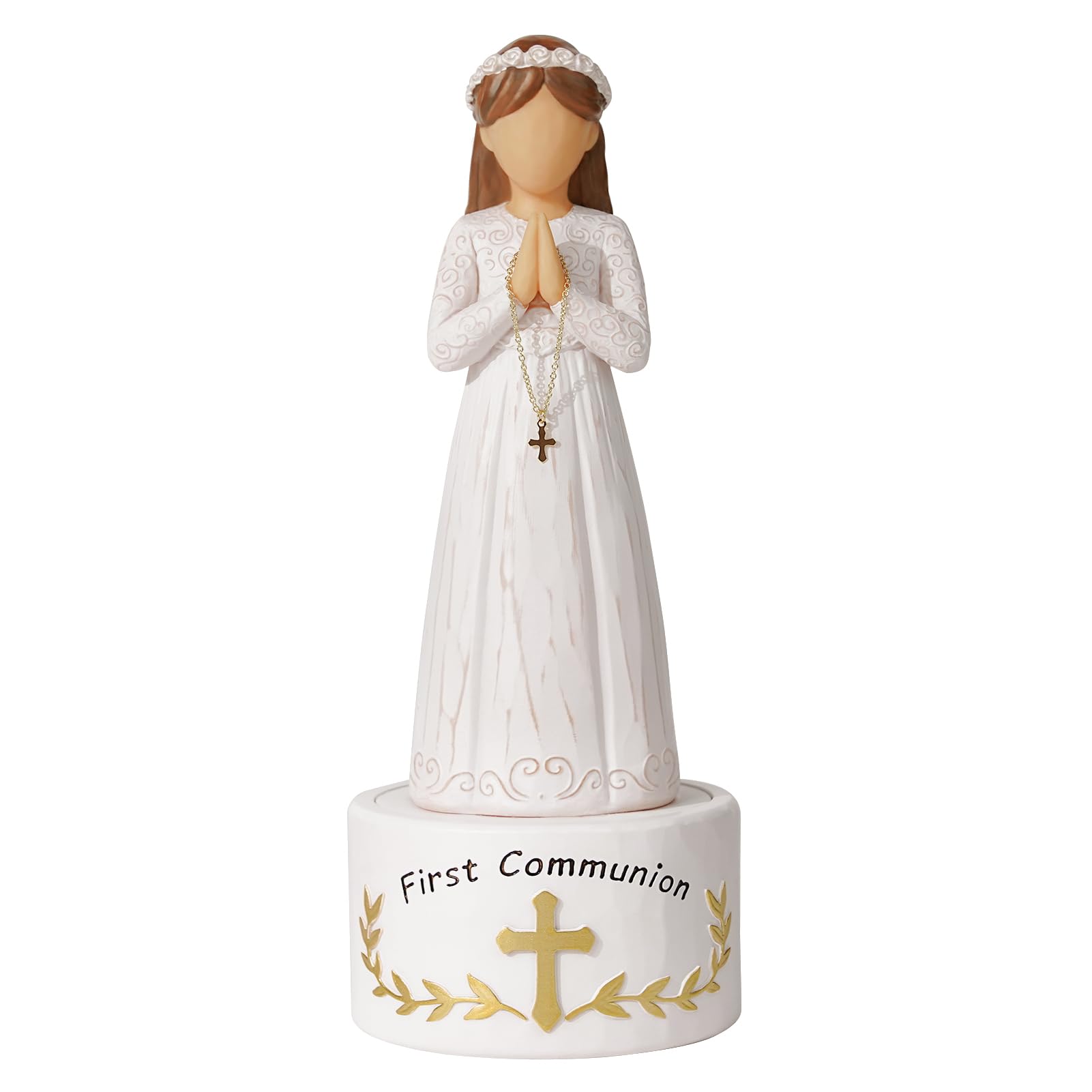 Photo 1 of Formiele First Communion Gift for Girls—8.3'' First Holy Communion Girl Figurine with Keepsake Box, Thoughtful Catholic Gift for Daughter, Granddaughter, or Goddaughter, Meaningful Christian Present