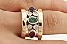 Special Design Turkish Handcrafted Jewelry Oval Cut Sapphire Ruby Emerald Topaz 925 Sterling Silver Band Ring Size 5.5