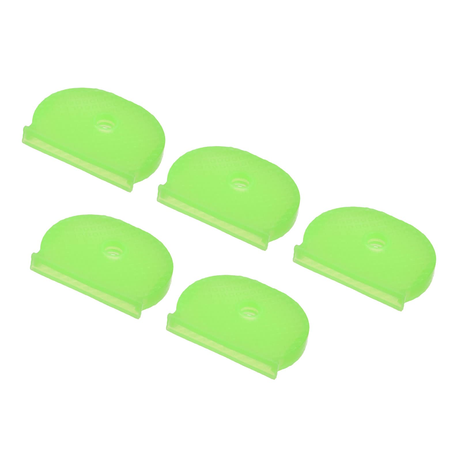 PATIKIL Key Cap Cover Tags, 10Pcs Keys Identifier Label ID Silicone Sleeve for House Apartment Organization Green