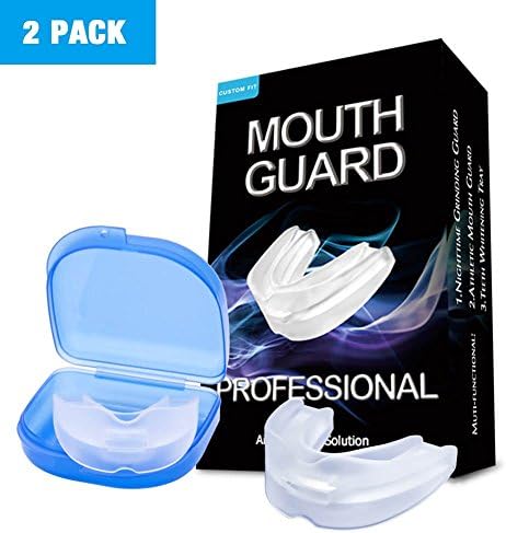 ANBOW Night Mouth Guard for Grinding Teeth - Custom Fit Dental Mouthpiece Eliminates TMJ,Bruxism,Clenching,Snoring, Pack of 2