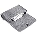 Inateck Felt Storage Pouch Bag Case for Accessory (Mouse, Cellphone, Cables, SSD, HDD Enclosure, Power Bank and More) - Light Gray
